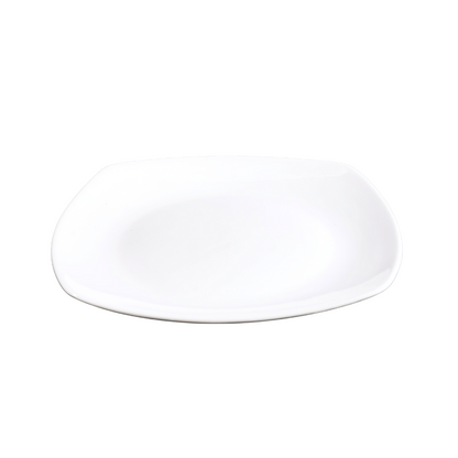 FINE CHINA SQUARE COUPE PLATE 11" | 28 CM - WHITE - DON BELLINI # DB3012028