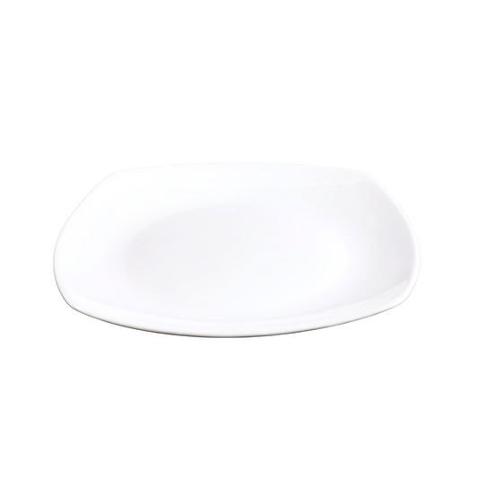 FINE CHINA SQUARE COUPE PLATE 11" | 28 CM - WHITE - DON BELLINI # DB3012028