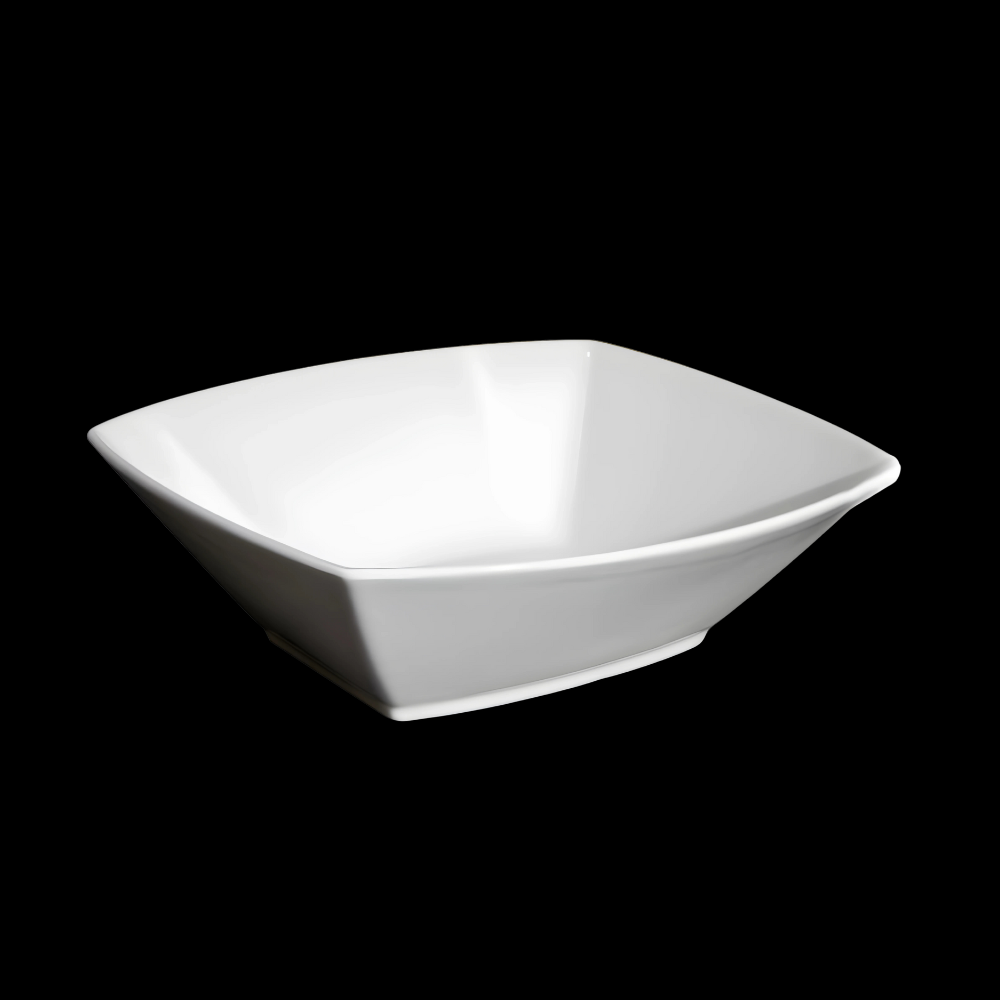 BONE CHINA SQUARE BOWL - WHITE - DON BELLINI # DB1022019