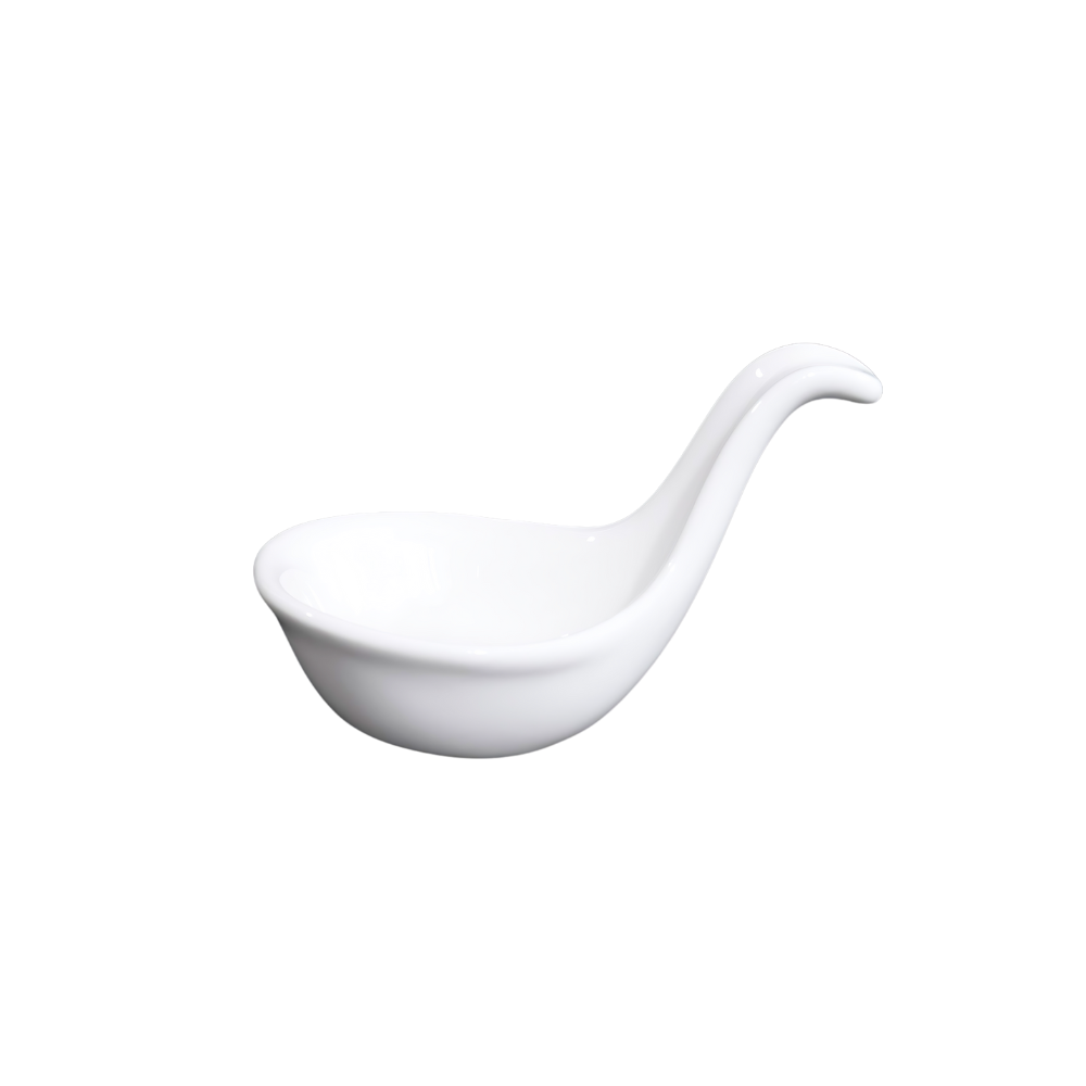 FINE CHINA SPOON FOR CAVIAR SET 13" | 33 CM - WHITE - DON BELLINI # DB306CS12