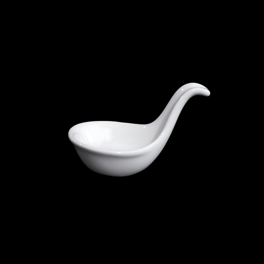 FINE CHINA SPOON FOR CAVIAR SET 11" | 28 CM - WHITE - DON BELLINI # DB306CS10