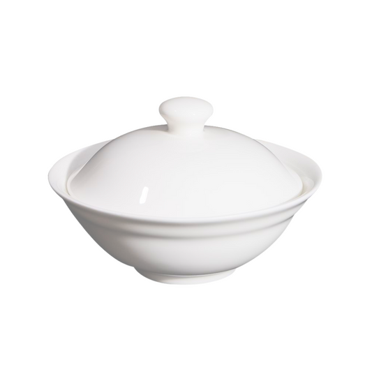 BONE CHINA SOUP CUP WITH LID - WHITE - DON BELLINI # DB1024017