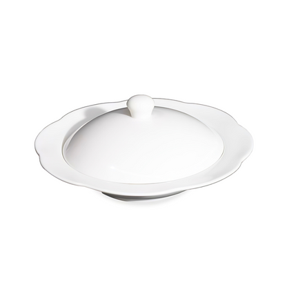 BONE CHINA SOUP CUP WITH LID - WHITE - DON BELLINI # DB1024014