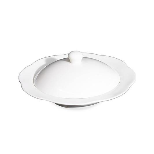 BONE CHINA SOUP CUP WITH LID - WHITE - DON BELLINI # DB1024014