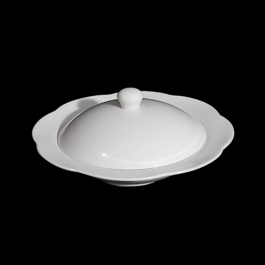 BONE CHINA SOUP CUP WITH LID - WHITE - DON BELLINI # DB1024014