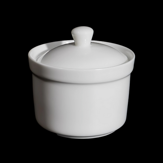 BONE CHINA SOUP CUP WITH LID - WHITE - DON BELLINI # DB1020910