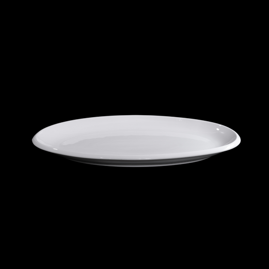 FINE CHINA THICK RIM OVAL PLATE 16" | 41 CM - WHITE - DON BELLINI # DB3011041