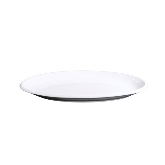 FINE CHINA THICK RIM OVAL PLATE 16" | 41 CM - WHITE - DON BELLINI # DB3011041