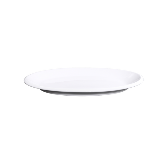 FINE CHINA THICK RIM OVAL PLATE 14" | 36 CM - WHITE - DON BELLINI # DB3011036
