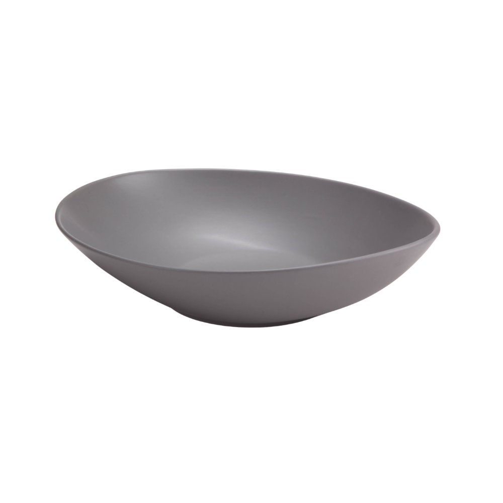 DE TERRA OVAL BOWL 10" l 25 CM - LIGHT GREY - DON BELLINI # DB2421025