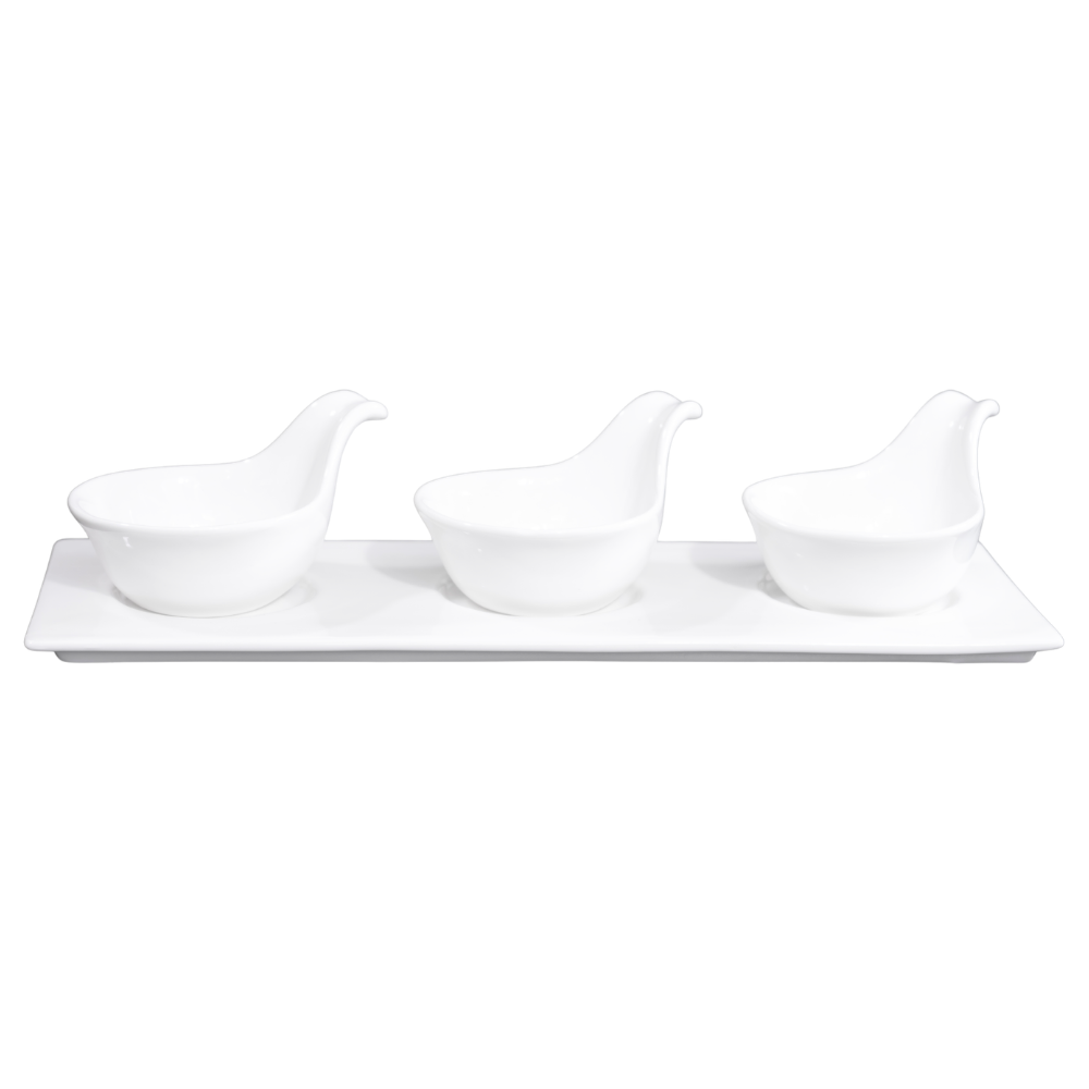 FINE CHINA CAVIAR SET 13" | 33 CM - WHITE - DON BELLINI # DB306CV34