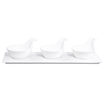 FINE CHINA CAVIAR SET 13" | 33 CM - WHITE - DON BELLINI # DB306CV34