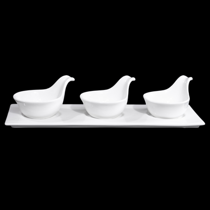 FINE CHINA CAVIAR SET 13" | 33 CM - WHITE - DON BELLINI # DB306CV34