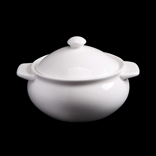 FINE CHINA BAKING POT 15 OZ | 450 ML - WHITE - DON BELLINI # DB3070045