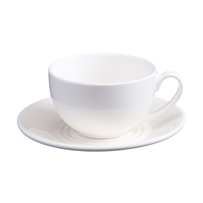FINE CHINA  8 OZ | 250 ML TEA CUP & SAUCER - WHITE - DON BELLINI # DB3030025