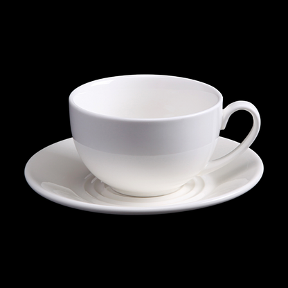 FINE CHINA  8 OZ | 250 ML TEA CUP & SAUCER - WHITE - DON BELLINI # DB3030025