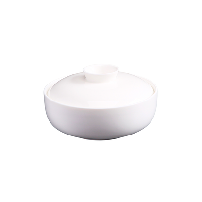 FINE CHINA 5" | 12.5 CM 11 FL OZ | 320 ML SOUP CUP WITH LID - WHITE - DON BELLINI # DB3020913