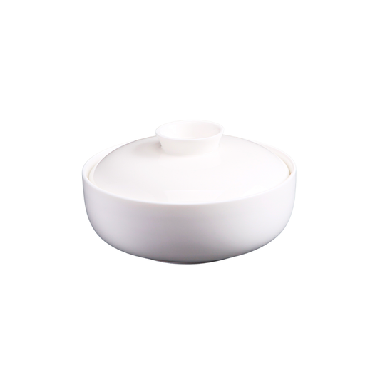 FINE CHINA 5" | 12.5 CM 11 FL OZ | 320 ML SOUP CUP WITH LID - WHITE - DON BELLINI # DB3020913