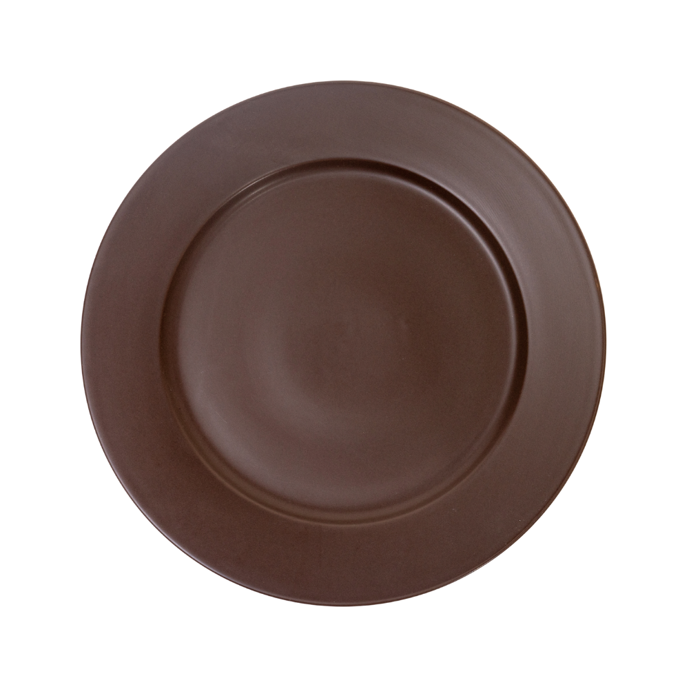 DE TERRA PLATE 10" l 25CM - DARK BROWN - DON BELLINI # DB2310125