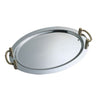STAINLESS STEEL OVAL SPECULAR BASIN WITH GOLD PLATING STAINLESS STEEL LUGS - ASSORTED - KITCHENWARE # 001122