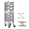 (DISMOUNTABLE) Z SHELF HEIGHTENED 1/1 TRAY TROLLEY - SILVER - KITCHENWARE # 011113