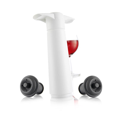 WINE SAVER GIFT PACK (1 PUMP, 2 WINE STOPPERS) - WHITE