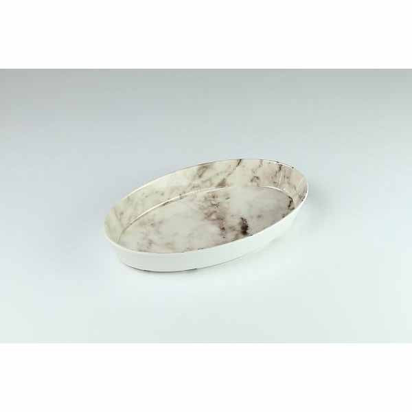 FLOATING 13" OVAL PLATTER - WHITE CARRARA - EFAY # 111713PW9