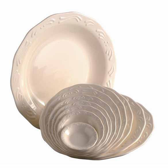 EMBO 7" DEEP PLATE - IVORY - EFAY # 119607