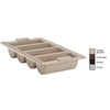 FOUR COMPARTMENT CUTLERY BOX WITH HANDLES - BEIGE - VOLLRATH # 1375-31