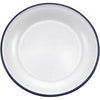 ENAMEL 10.5" ROUND DINNER PLATE - NAVY BLUE RIM - EFAY # 2206111