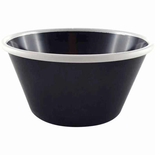 ENAMEL 5" ROUND PUDDING BOWL - BLACK - EFAY # 2209053