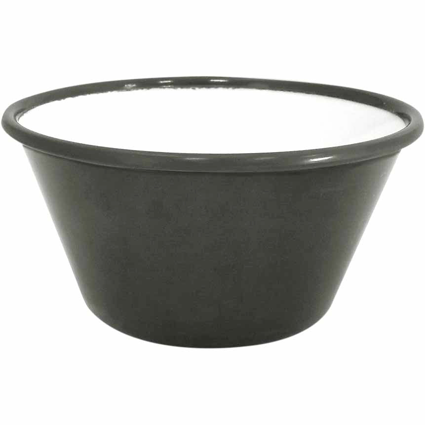 ENAMEL LOOK 2OZ RAMEKIN - GREY - EFAY # 2211022