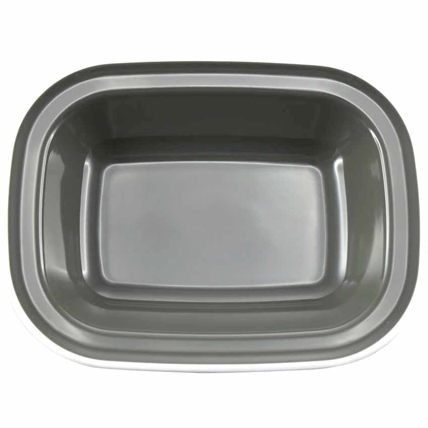 ENAMEL 9" RECTANGULAR PIE DISH - GREY - EFAY # 2212092