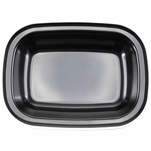 ENAMEL 9" RECTANGULAR PIE DISH - BLACK - EFAY # 2212093