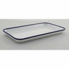 ENAMEL RECTANGULAR PLATTER - BLACK RIM - EFAY # 221513BW