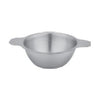 STAINLESS STEEL ROUND BOTTOM SAUCE BOWL WITH DOUBLE HANDLE - SILVER - KITCHENWARE # 242126