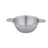 STAINLESS STEEL ROUND BOTTOM SAUCE BOWL WITH DOUBLE HANDLE - SILVER - KITCHENWARE # 243126