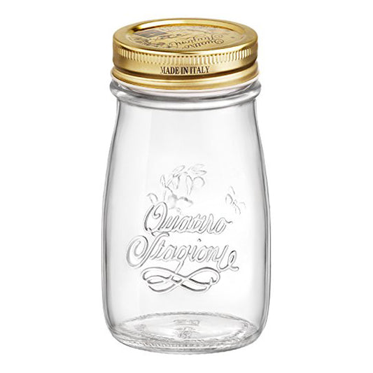 QUATTRO STORAGE JAR WITH GOLD LID - BORMIOLI ROCCO # 3.65641