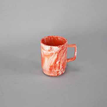 CLOUDY 12 OZ STACKABLE MUG - RED - EFAY # 302306RI