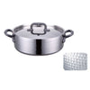 THREE - LAYER STEEL HAMMERED COMMERICAL POT - SILVER - KITCHENWARE # 305102