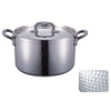 THREE - LAYER STEEL HAMMERED COMMERICAL POT - SILVER - KITCHENWARE # 313102
