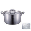 THREE - LAYER STEEL HAMMERED COMMERICAL POT - SILVER - KITCHENWARE # 314102