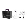 Non Lead Crystal Temptation Decanter 750ml + Hong Kong Hip Bordeaux Glasses 770ml 2pcs