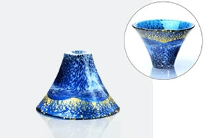 Handmade Sake Glasses  SHOFUKUHAI Blue Gold