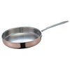 THREE LAYER COPPER STRAIGHT FRYING PAN WITH SINGLE HANDLE - COPPER - KITCHENWARE # 451101