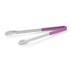 ONE PIECE COLOR CODED KOOL TOUCH HANDLE UTILITY TONG - PURPLE - VOLLRATH # 4781680