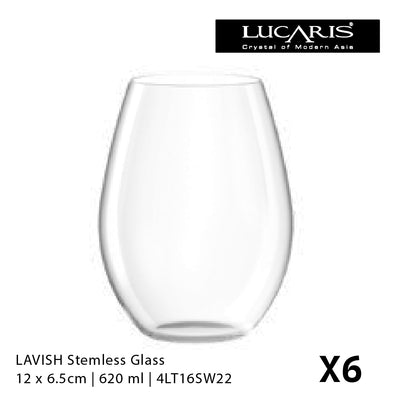 620ml Lavish Stemless Glass (6 pieces)