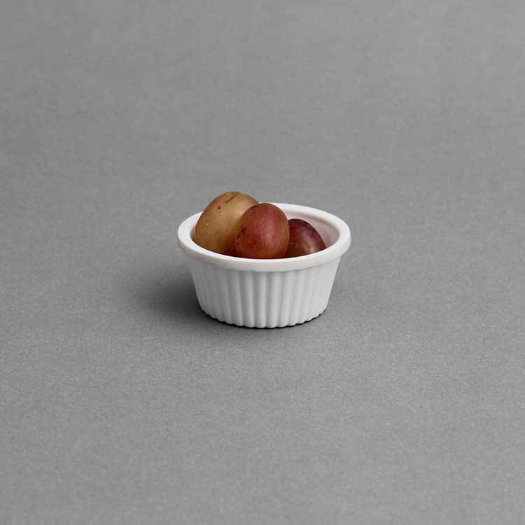 1 OZ FLUTED RAMEKIN - IVORY - EFAY # 503001F
