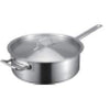 STAINLESS STEEL SHORT BODY SAUCE POT WITH COMPOUND BOTTOM (LUG HANDLE) - SILVER - KITCHENWARE # 608101