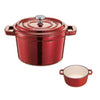 CAST IRON MINI ROUND PAN - RED - KITCHENWARE # 611107